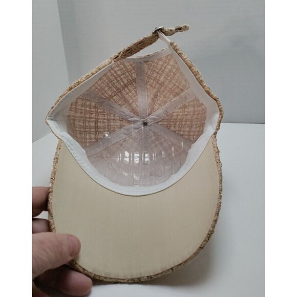 Ladies Tan And Gold Baseball Cap Adjustable - Picture 3 of 4